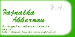 hajnalka akkerman business card